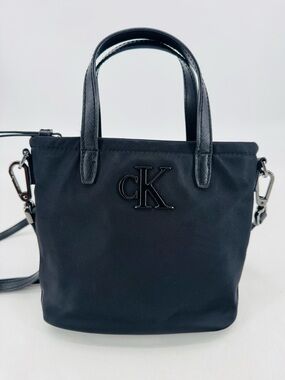 Calvin Klein Vintage Y2K Iconic Minimalist Nylon CK Monogram Logo Crossbody Bag